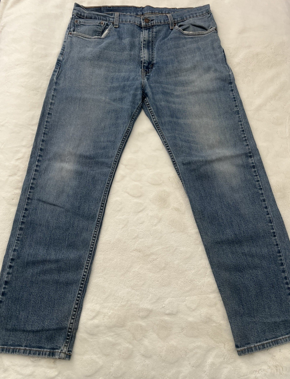 Levis 505 Jeans Mens 38x32 Blue Straight Leg Denim Classic Fit Pants